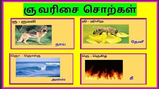 ஞ வரிசை சொற்கள் / Gna line words in Tamil