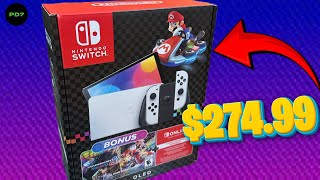 Nintendo Switch OLED $274.99 Mario Kart 8 Deluxe Bundle Unboxing \u0026 Review