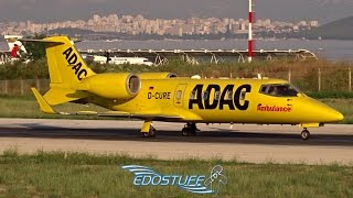 ADAC Ambulance - Learjet 60XR D-CURE - Takeoff from Split Airport LDSP/SPU