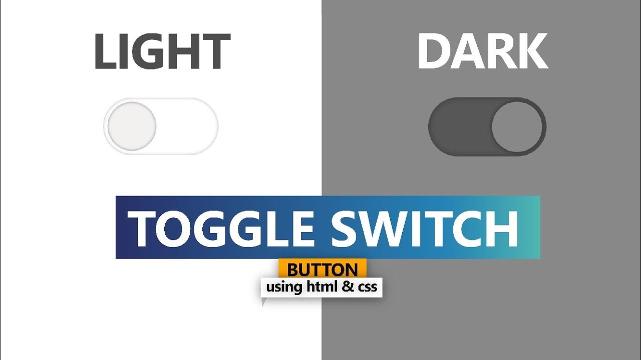 How To Create Dark Mode Toggle Switch In Html Css Youtube – Sedottuntas