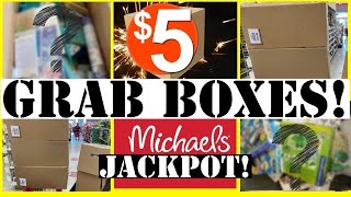 HUGE MICHAELS $5 GRAB BOX HAUL JAN 2021~OVER 3K IN MERCHANDISE FOR $15 DOLLARS! PLUS BOX GIVEAWAY!