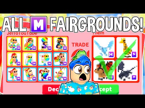 Trading Every *MEGA NEON FAIRGROUND* Pet In Adopt Me Roblox !! Adopt Me Trade (COMPILATION)