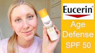 Eucerin Age Defense SPF 50 | Good for sensitive, acne-prone skin? |  Sunscreen Sunday