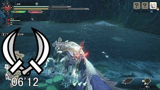 【MHRise Demo】タマミツネの討伐 双剣 6'12/Mizutsune Dual Blades