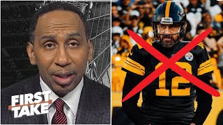 FIRST TAKE | Aaron Rodgers is OLD - Stephen A. Smith explains why Steelers should avoid sign Jets QB