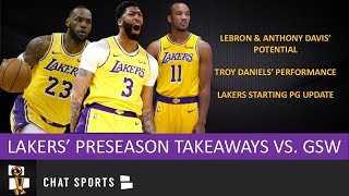 Lakers 2019 Preseason: 3 Biggest Takeaways On Anthony Davis & LeBron James From Win Over Warriors