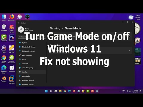 How to turn Windows 11 Game Mode on or off and fix it not showing up.