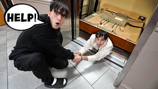 My Twin Brother is STUCK in ELEVATOR!