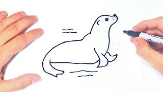 Cómo dibujar una Foca Paso a Paso | Dibujo de Foca