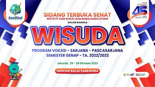 WISUDA INSTITUT STIAMI ANGKATAN KE-45 SESI 2