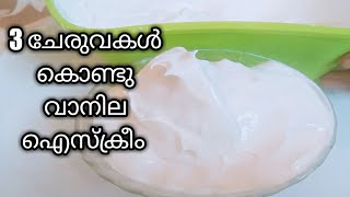 3ചേരുവകൾ കൊണ്ട് വാനില ഐസ്‌ ക്രീം / vanilla ice cream recipe in 3ingredients.