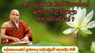 බුදුරජාණන් වහන්සේ ලෝකවිදුනම් වන සේක. පූජ්‍ය ගලිගමුවේ ඥානදීප ස්වාන්මින් වහන්සේ.