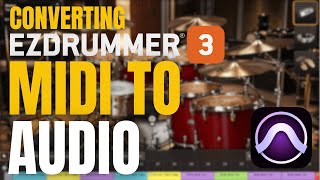 Converting EZdrummer 3 MIDI to Multiple WAV Audio - Pro Tools Tutorial