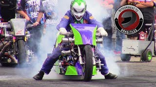 2018 NHRA Rocky Mountain Nationals Part 6 - Pro Fuel Bike and Top Fuel Harley Qualifying Round 1