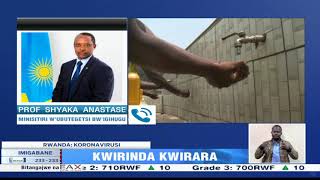 Minisitiri Prof Shyaka yongeye kwibutsa abaturage kutirara kuko COVID19 igihari