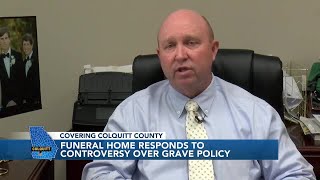 Baker Funeral Home responds to controversy over grave policy