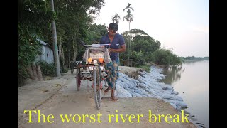 রাস্তা ও নদী ভাঙ্গন এর কবলে এনায়েতপুর গ্রাম বাসি || Enayetpur village is under the || #cineplex 32