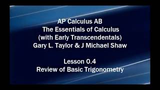AP Calc AB (E.T.) Lesson 0.4