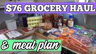 $76 Kroger Grocery Haul & Meal Plan For 1 Week