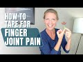 How to Tape for Finger Joint Pain: Find Relief FAST