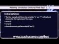 JavaScript Training Tutorial Initializations