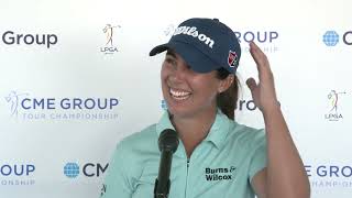 Sophia Schubert Thursday Flash Interview 2022 CME Group Tour Championship · Round 1