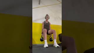 WALL SQUAT ISO - HOLD w/KBs