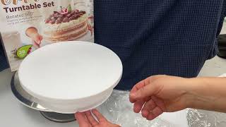 Kootek 11 Inch Rotating Cake Turntable, Turns Smoothly Revolving Cake Stand Cake Decorating Kit Revi