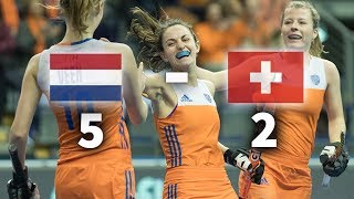 WK Dames Zaal: Goals Oranje - Zwitserland 5-2