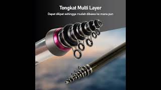 joran pancing Yong Yi Tongkat Telescopic Carbon Fiber Fishing Rod - DK3000 #mancing