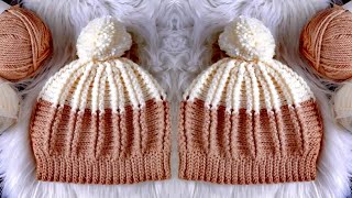 كروشيه طاقيه رجالى حريمى اطفالى سهله Amen's Women's and children's cap with crochet