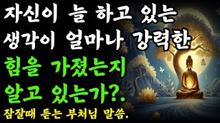 자신이 늘 하고 있는 생각이 얼마나 강력한 힘을 가졌는지 알고있는가?.잠잘때듣는 부처님말씀|오디오북|철학과지혜|옛성인들의지혜|반복|노후의 행복