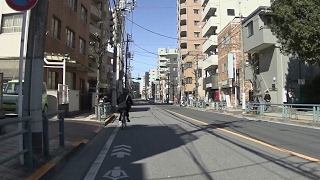 【自転車車載】ローソンストア100千住新橋店〜梅島駅〜足立区島根(2017/02/21)