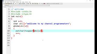 Toupper function with c | c toupper function in c