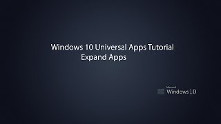 Windows 10 Universal Apps - Expand Control