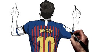 How To Draw Messi (Celebration) | Step By Step | Football/Soccer