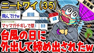 【2ch面白いスレ】「台風の日に散歩してたら家に入れてもらえなくなったんだけど、どうしたら入れるかな？w」【ゆっくり解説】【バカ】【悲報】