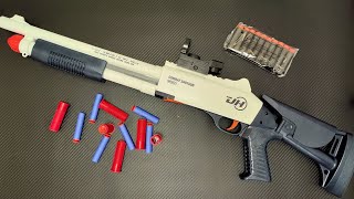 XM1014 Shell Ejection Soft Bullet Toy Gun Unboxing 2024