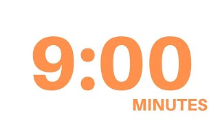 9 Minute - Simple Countdown Timer - Orange Numbers