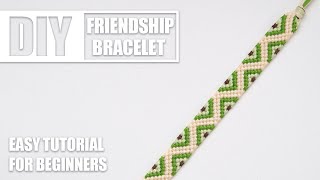 Avocado Fruit Straight Edges Zigzag Macrame Friendship Bracelets | Easy Tutorial for Beginner