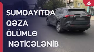 Sumqayıtda avtomobil piyadaları vurub