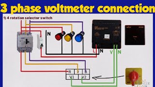 voltmeter connection 3 phase | 3 phase digital voltmeter connection