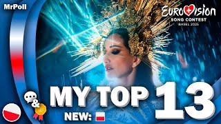 Eurovision 2025 - My Top 13 (NEW: 🇵🇱) (Comments \u0026 Ratings)