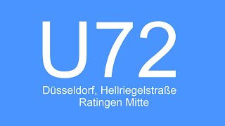 [Video] Tram line U72 | Düsseldorf, Hellriegelstrasse - Ratingen Mitte | 2021