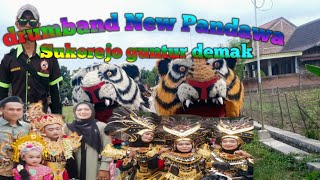 kirab meriah ‼️ drumband new Pandawa performe di Sukorejo guntur demak