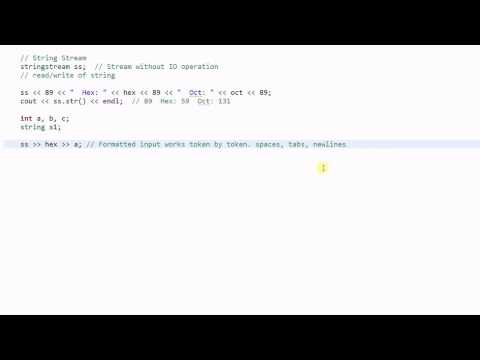 C++ Stream #6: String Stream C++ Stream #6: String Stream