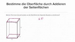 Oberfläche eines Quaders