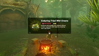 Zelda: BOTW (Best Stamina Recipe - Enduring Fried Wild Greens)