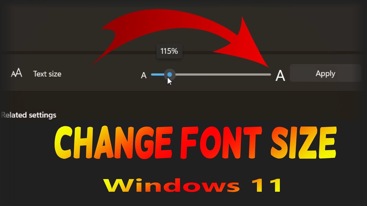 How To Change Font Size In Windows 11 - YouTube