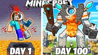 I Survived 100 Days as the FIRST TITAN in Minecraft!
